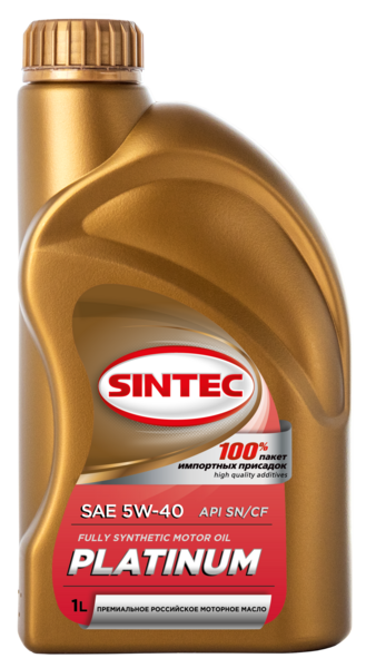 801940 SINTEC Масло моторное синтетическое Platinum 5W-40, 1л