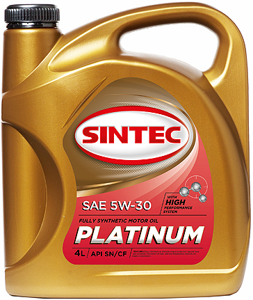 801939 SINTEC Масло Sintec 5/30 платинум SL/CF синтетическое 4 л